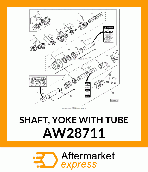 SHAFT, YOKE WITH TUBE AW28711