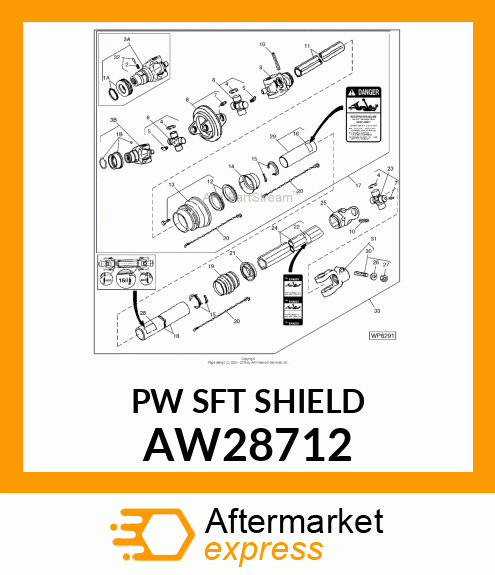 POWERSHAFT SHIELD, SHIELD, TUBE AW28712