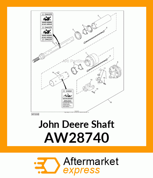 SHAFT, UNIVERSAL JOINT AW28740