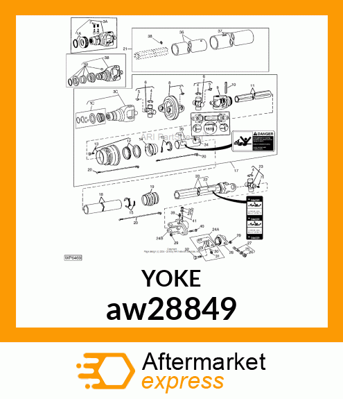 YOKE, CV 1.375 aw28849