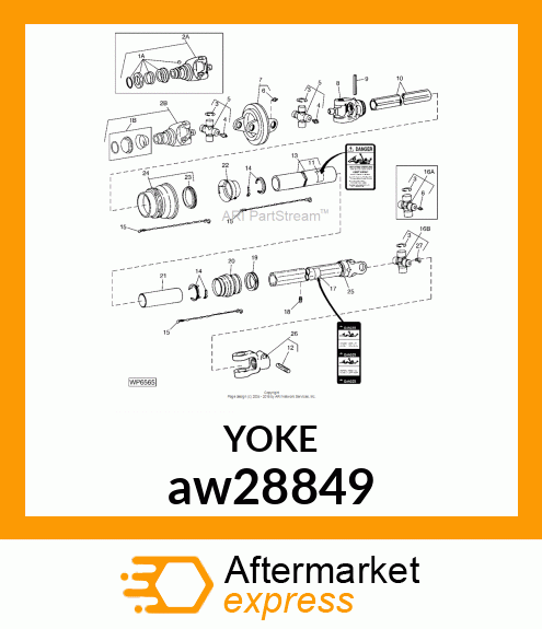 YOKE, CV 1.375 aw28849