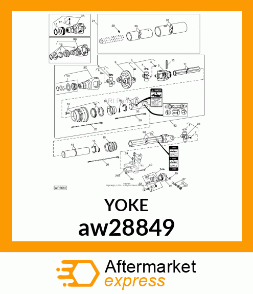 YOKE, CV 1.375 aw28849