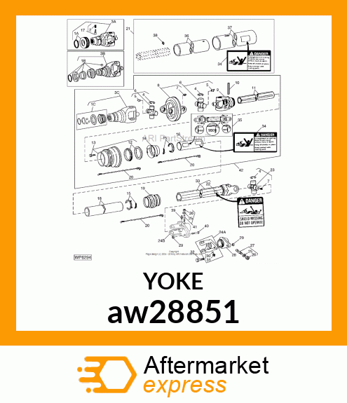 YOKE WITH LOCKING COLLAR, YOKE, CV aw28851