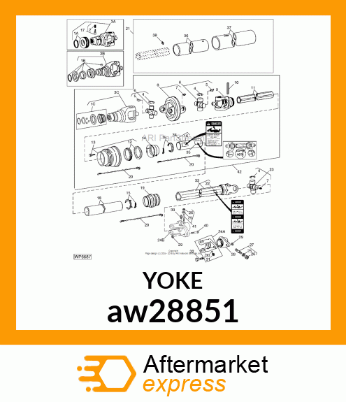 YOKE WITH LOCKING COLLAR, YOKE, CV aw28851