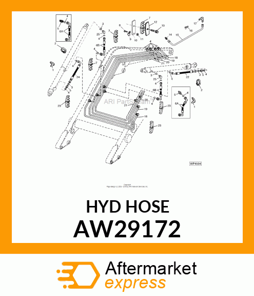 HOSE, HYDRAULIC (12.7 X 950 MM) AW29172