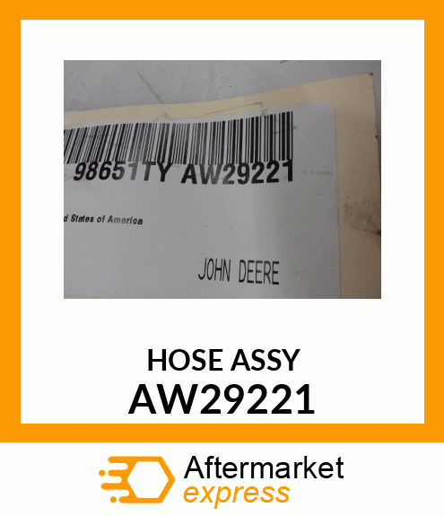 HOSE, HYDRAULIC (9.52 X 1450 MM) AW29221