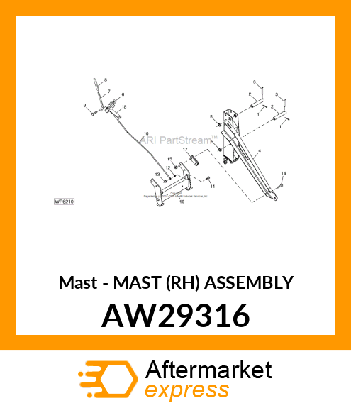 Mast - MAST (RH) ASSEMBLY AW29316