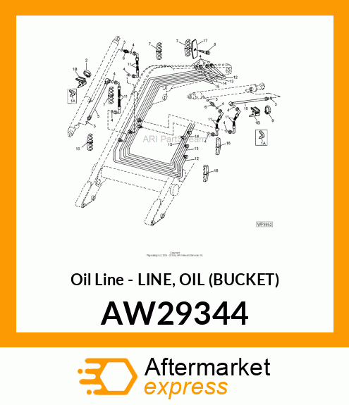 Oil Line - LINE, OIL (BUCKET) AW29344