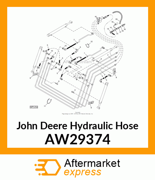 HOSE, HYDRAULIC (9.52 X 350 MM) AW29374