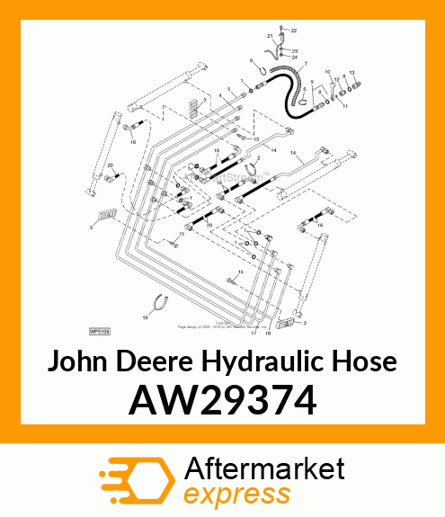 HOSE, HYDRAULIC (9.52 X 350 MM) AW29374