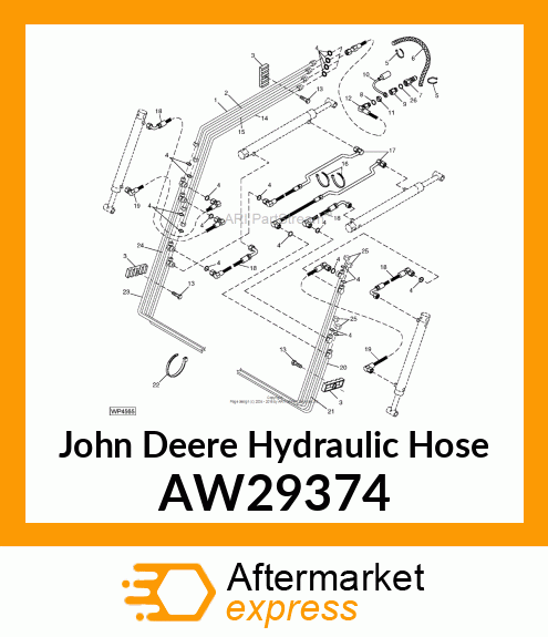 HOSE, HYDRAULIC (9.52 X 350 MM) AW29374