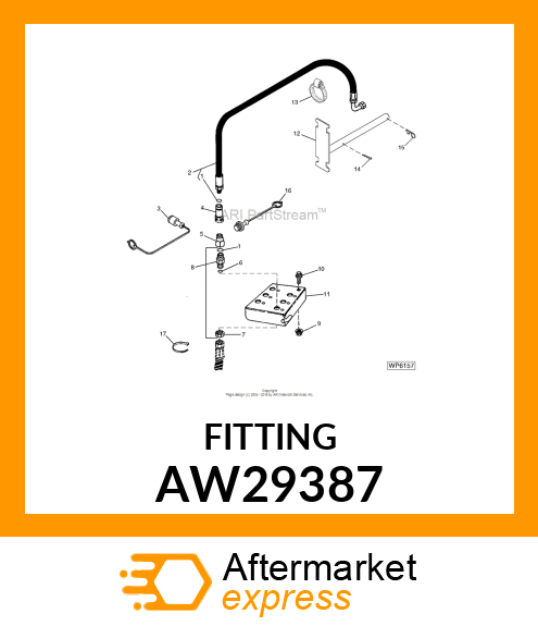 FITTING, ADAPTOR BULKHEAD AW29387