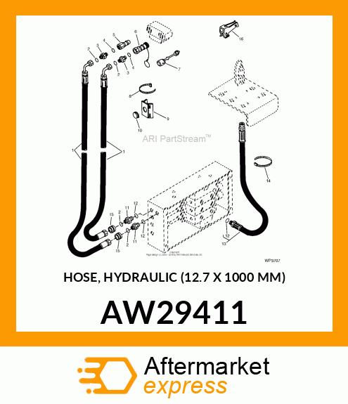 HOSE, HYDRAULIC (12.7 X 1000 MM) AW29411