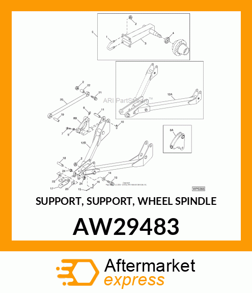 SUPPORT, SUPPORT, WHEEL SPINDLE AW29483