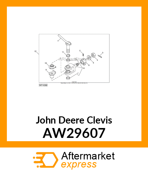 CLEVIS, CLEVIS ASSEMBLY AW29607