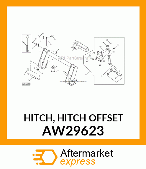 HITCH, HITCH OFFSET AW29623