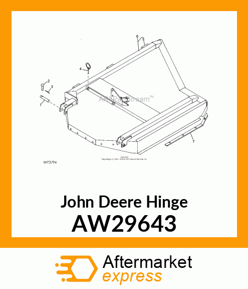 HINGE, HINGE ASSEMBLY AW29643