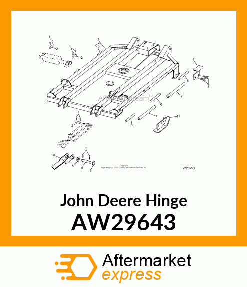 HINGE, HINGE ASSEMBLY AW29643