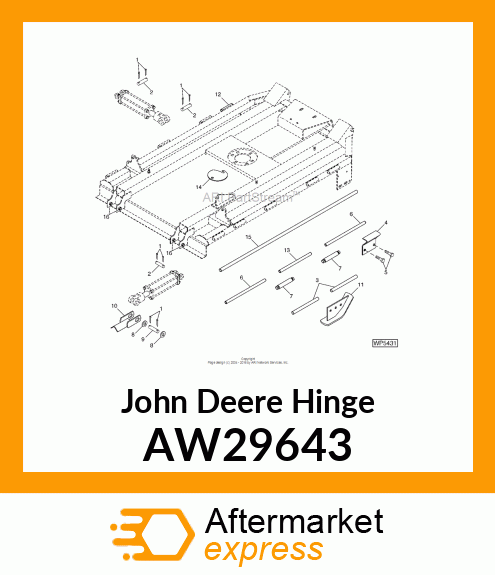 HINGE, HINGE ASSEMBLY AW29643