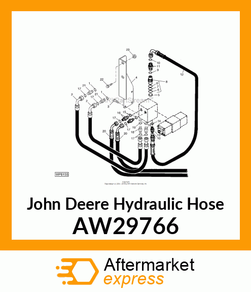 HOSE, HYDRAULIC (6.35 X 650 MM) AW29766