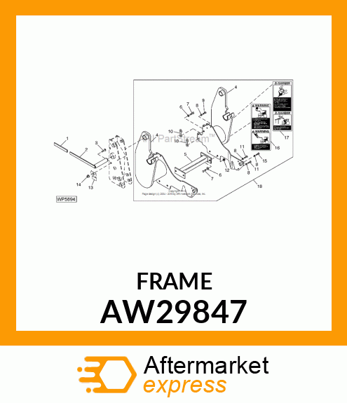 FRAME, MOUNTING (LH) AW29847