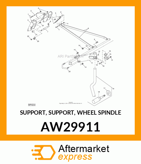 SUPPORT, SUPPORT, WHEEL SPINDLE AW29911