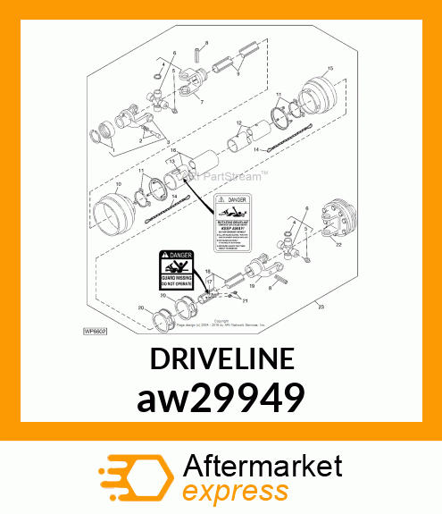 UNIVERSAL JOINT YOKE, DRIVELINE, LI aw29949