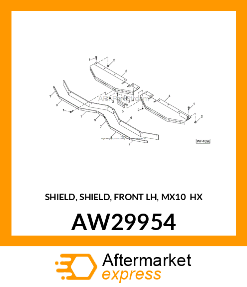 SHIELD, SHIELD, FRONT LH, MX10 HX AW29954