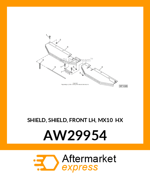 SHIELD, SHIELD, FRONT LH, MX10 HX AW29954