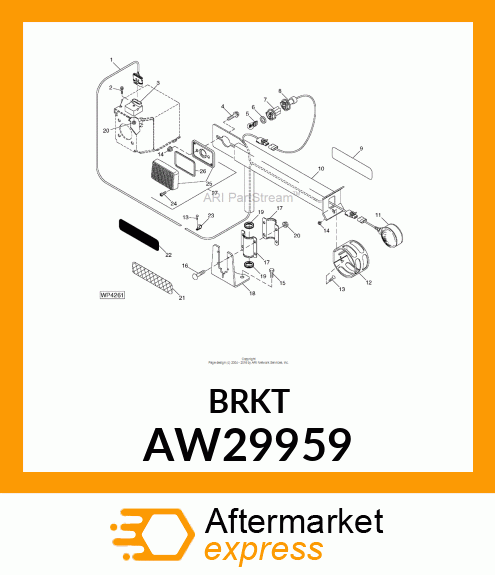 BRACKET, BRACKET, LIGHT SUPPORT ASS AW29959