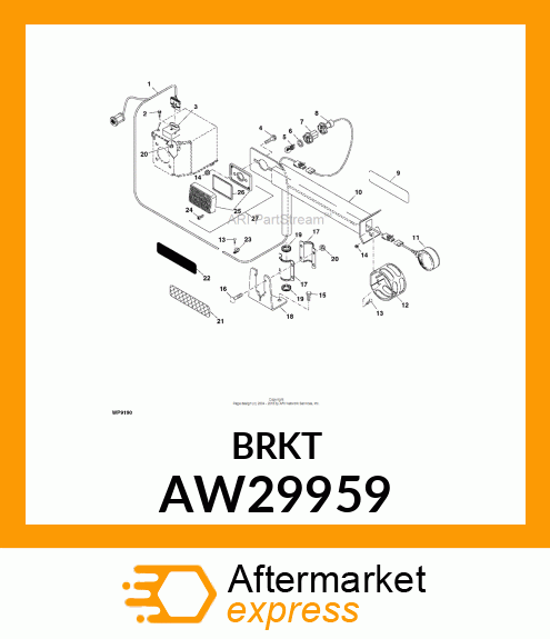 BRACKET, BRACKET, LIGHT SUPPORT ASS AW29959