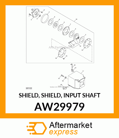 SHIELD, SHIELD, INPUT SHAFT AW29979