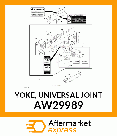 YOKE, UNIVERSAL JOINT AW29989