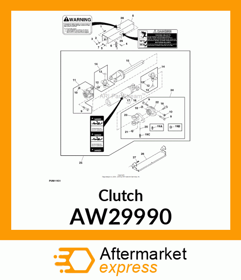 CLUTCH, SHEAR BOLT AW29990