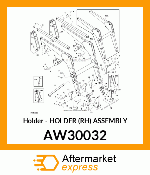 Holder - HOLDER (RH) ASSEMBLY AW30032