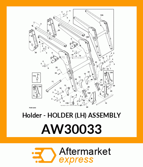 Holder - HOLDER (LH) ASSEMBLY AW30033