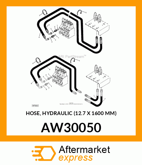 HOSE, HYDRAULIC (12.7 X 1600 MM) AW30050
