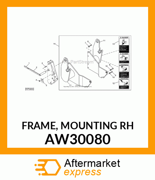 FRAME, MOUNTING (RH) AW30080