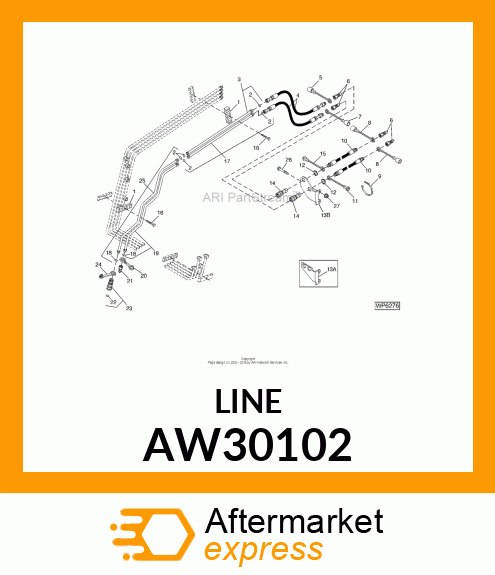 LINE, OIL (UPPER SEC., UPPER TUBE) AW30102