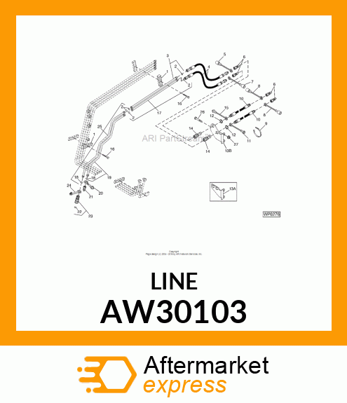 LINE, OIL (UPPER SEC., LOWER TUBE) AW30103