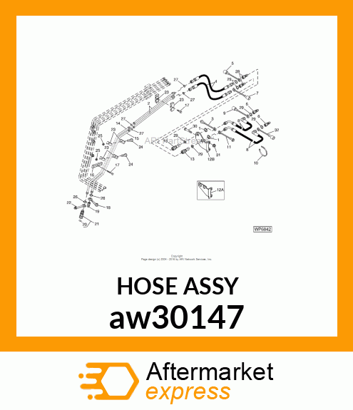 HOSE, HYDRAULIC (9.52 X 1800 MM) aw30147