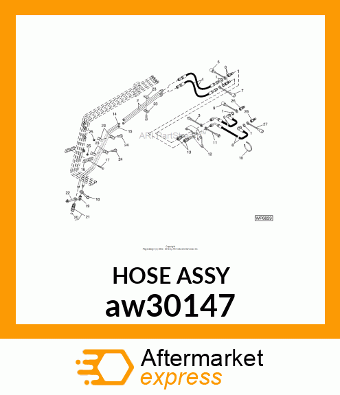 HOSE, HYDRAULIC (9.52 X 1800 MM) aw30147