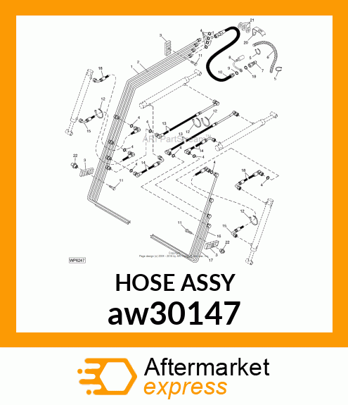 HOSE, HYDRAULIC (9.52 X 1800 MM) aw30147