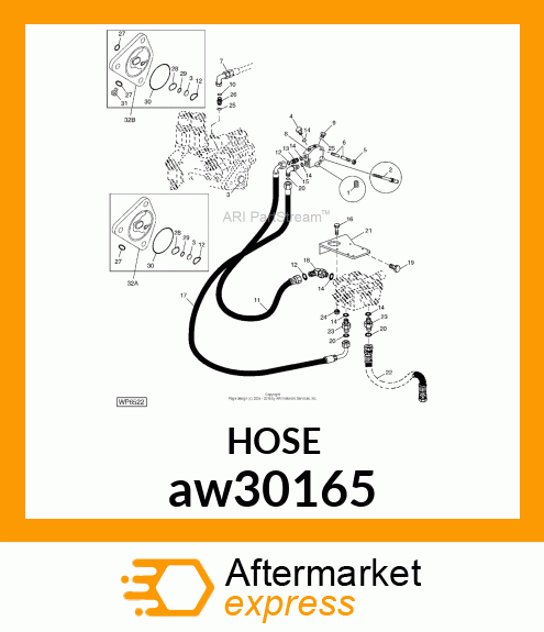 HOSE, HYDRAULIC (15.8 X 2100 MM) AW30165