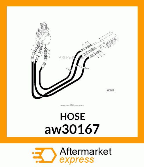 HOSE, HYDRAULIC (6.35 X 2100 MM) aw30167