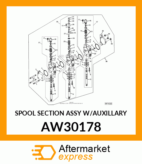 SPOOL SECTION ASSY (W/AUXILLARY) AW30178