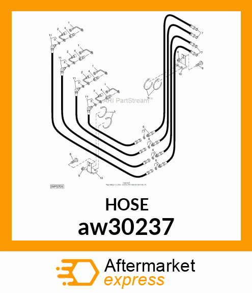 HOSE, HYDRAULIC (9.52 X 1950 MM) aw30237