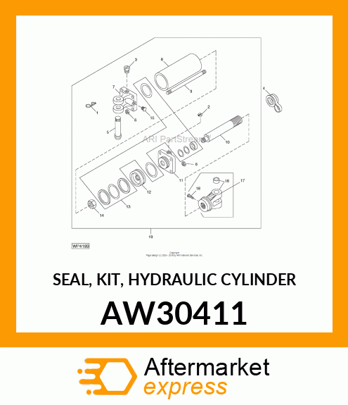 SEAL, KIT, HYDRAULIC CYLINDER AW30411