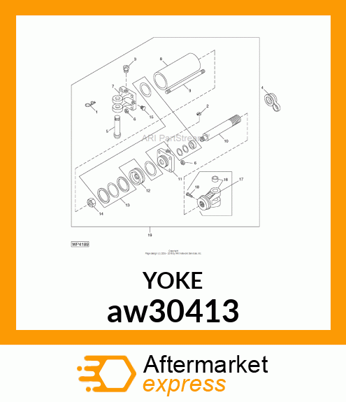 ROD CLEVIS, 1" PIN aw30413