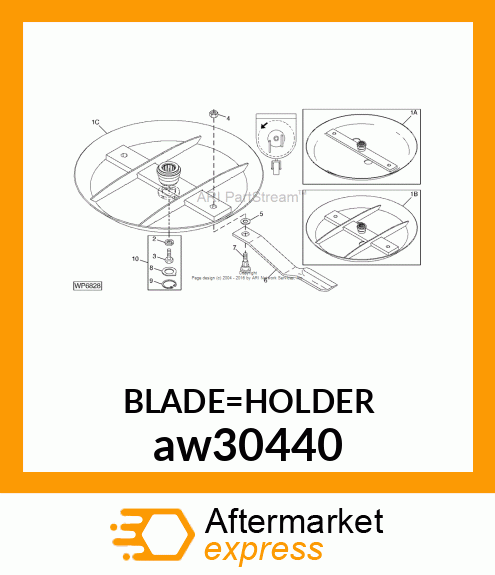 ARM, ARM, ROUND BLADE HOLDER aw30440